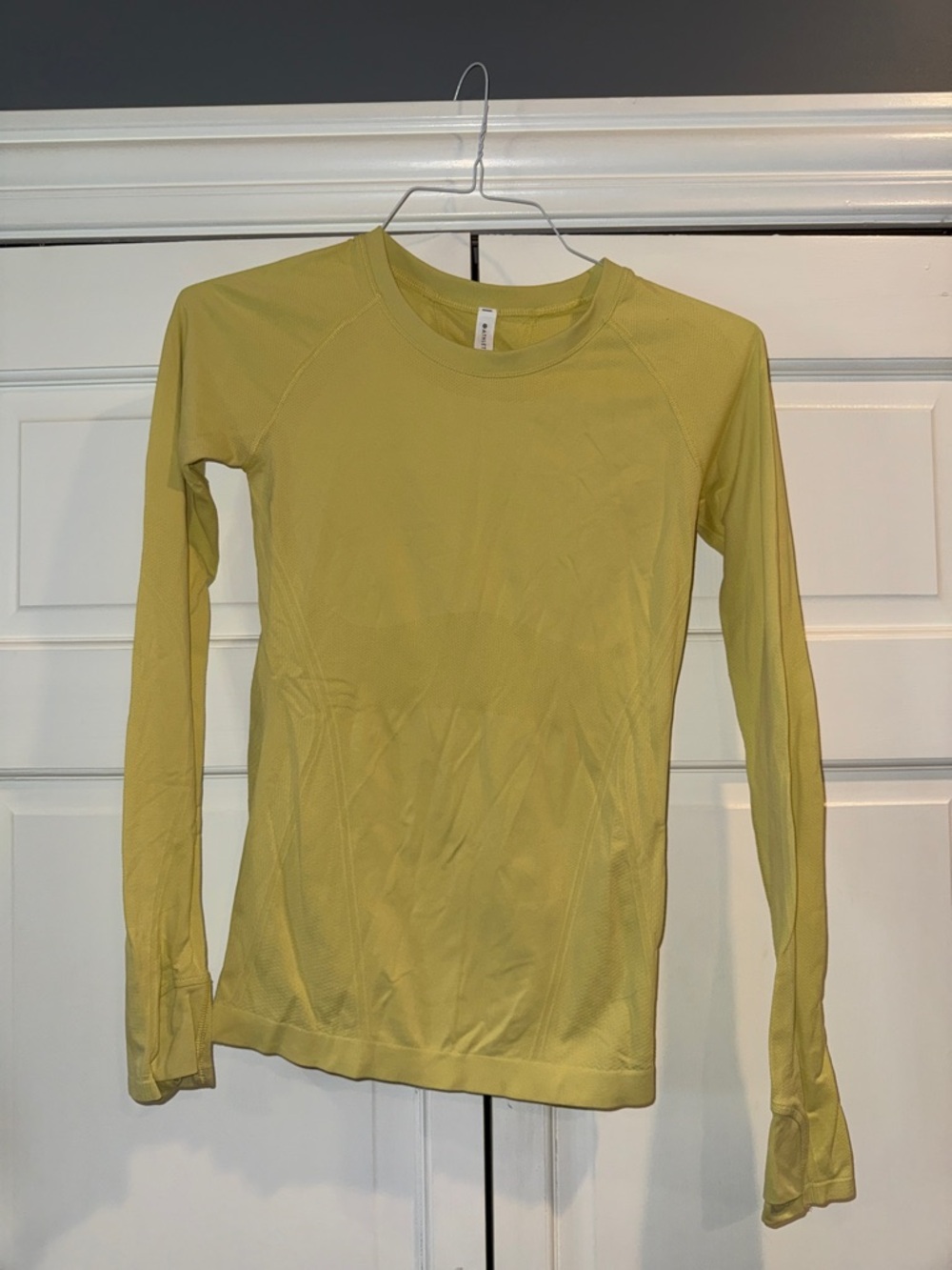 Athleta Girls' Long-Sleeve Crew Top in Lime Green